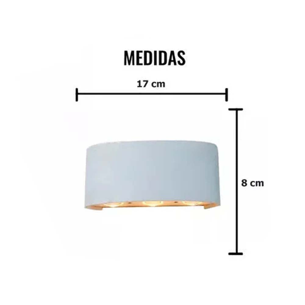 DECORATIVO LED PARA MURO 6W 100-240V 3000K BLANCO