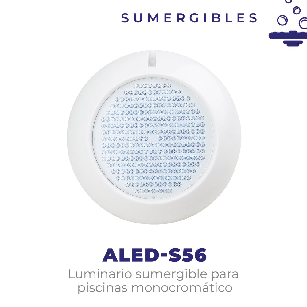 LUMINARIO ALBERCA LED BLANCO 12000K 12V SUMERGIBLE ***REQUIERE DRIVER-LED-12V-36W-IP66***