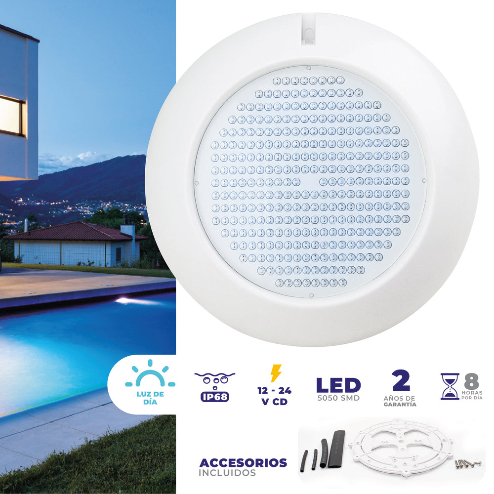 LUMINARIO ALBERCA LED BLANCO 12000K 12V SUMERGIBLE ***REQUIERE DRIVER-LED-12V-36W-IP66***