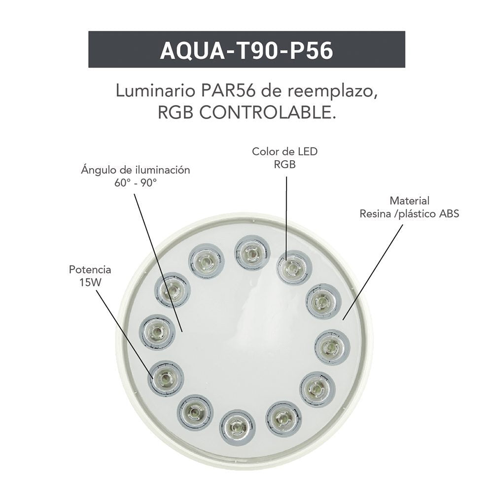 LUMINARIO PAR56 DE REMPLAZO BLANCO CALIDO MCA TECNOLITE***HAE2025***
