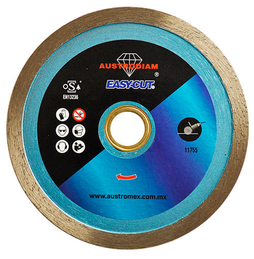 DISCO DE DIAMANTE AZUL RIN CONTINUO EASY-CUT 4-1/2X0.060X7/8 115X1.6X22.2 MCA AUSTROMEX *** OFRECER 12977 ***