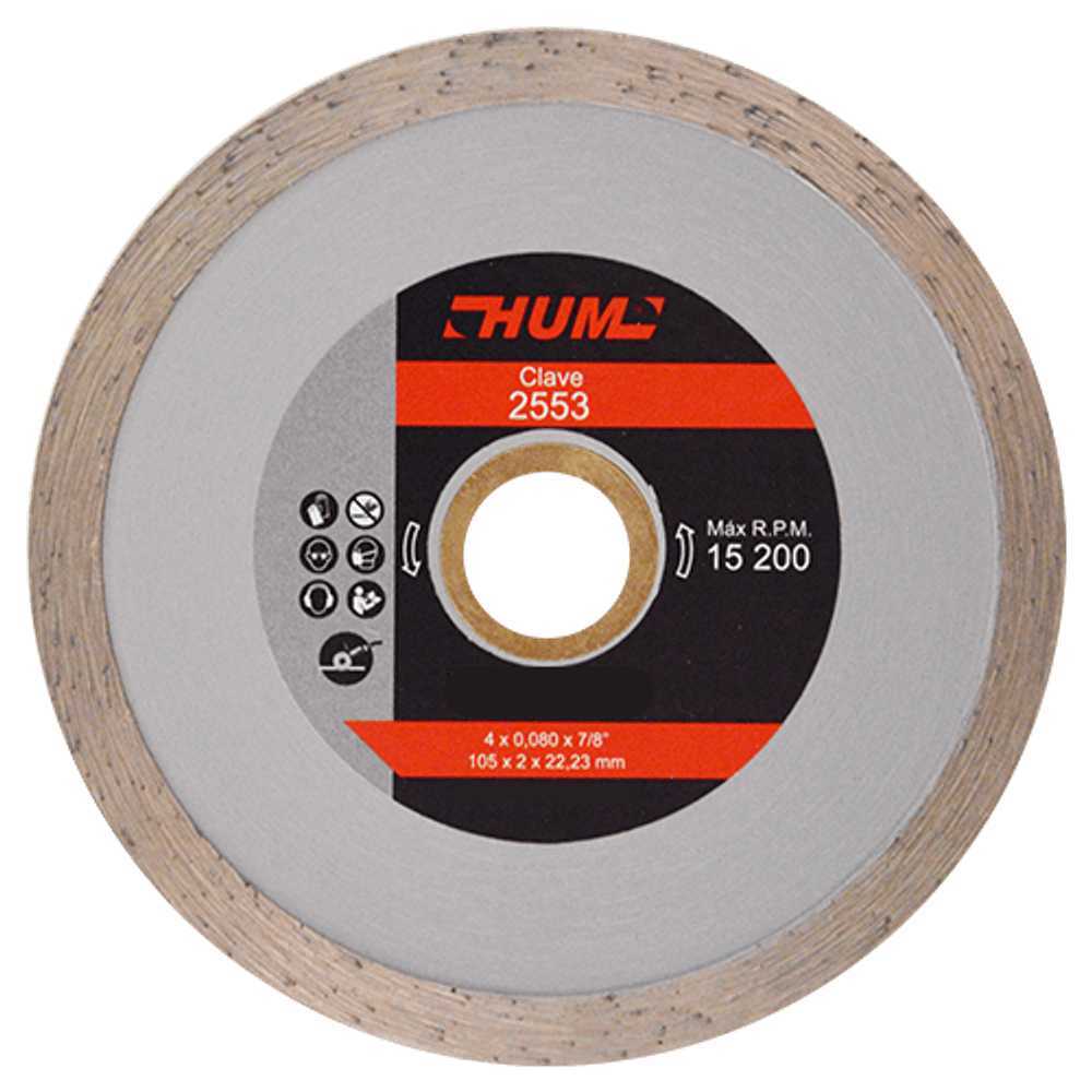 DISCO DE DIAMANTE RIN CONTINUO HUM 4X0.080X7/8 105X1.9X22.23 MCA AUSTROMEX