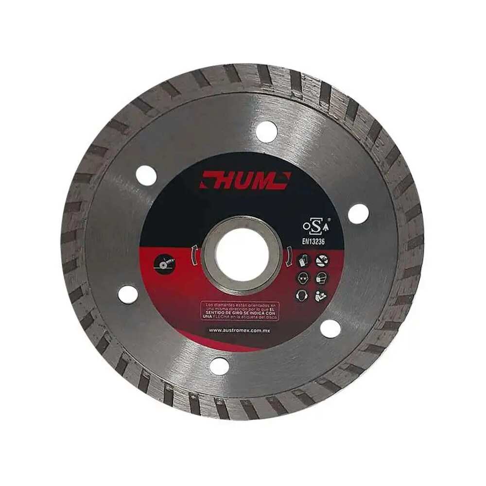 DISCO DE DIAMANTE TURBO HUM 4X0.080X7/8 105X2X22.2 MCA AUSTROMEX