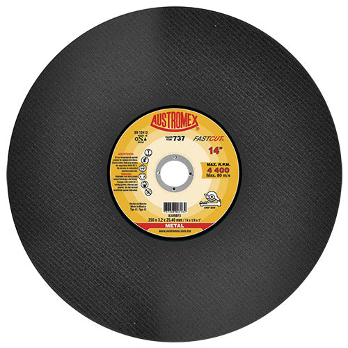 DISCO PARA CORTE DE METAL (HUECOS) A30RBF3 14X1/8X1 350X3.2X25.40 MCA AUSTROMEX