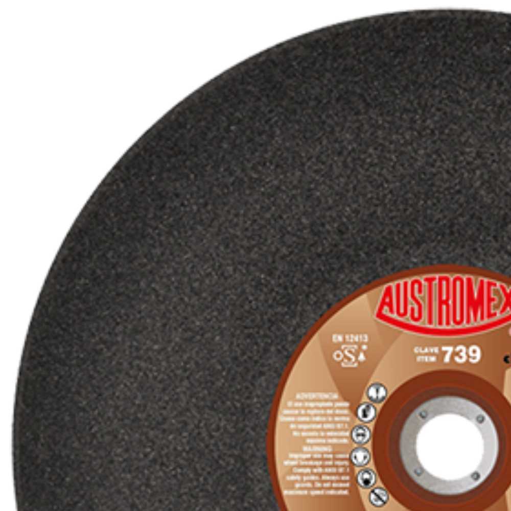 DISCO PARA CORTE DE METAL (SOLIDOS) A30RBF 739 SUPER 14X1/8X1 350X3.2X25.40 MCA AUSTROMEX