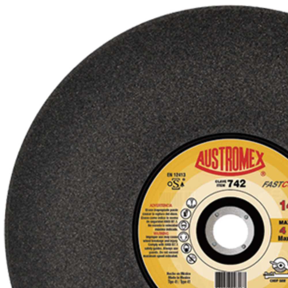 DISCO PARA CORTE DE METAL (SOLIDOS) A308T7BFP9 14X1/8X1 350X3.2X25.40 MCA AUSTROMEX