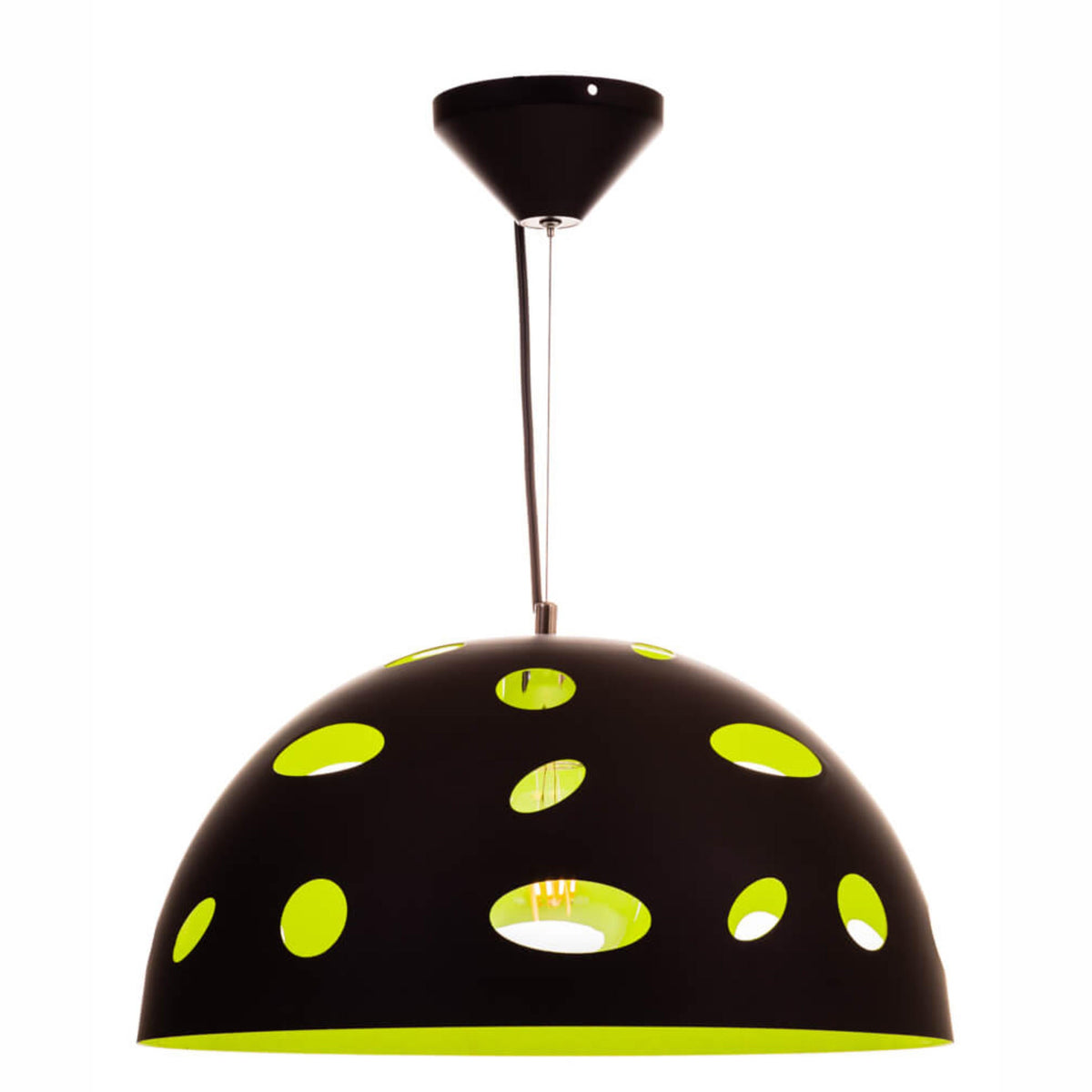 CAMPANA CATARINA 1X60W E26 GRANDE NEGRA/VERDE *** H.A.E. 2021 ***