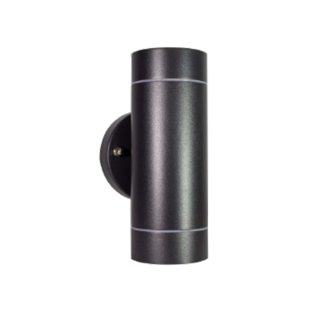 LUMINARIO CIRCULAR INCANDESC. MURO EXTERIOR CUBIERTO 127V 50-60HZ 2XGU10 NEGRO BMS-022N2