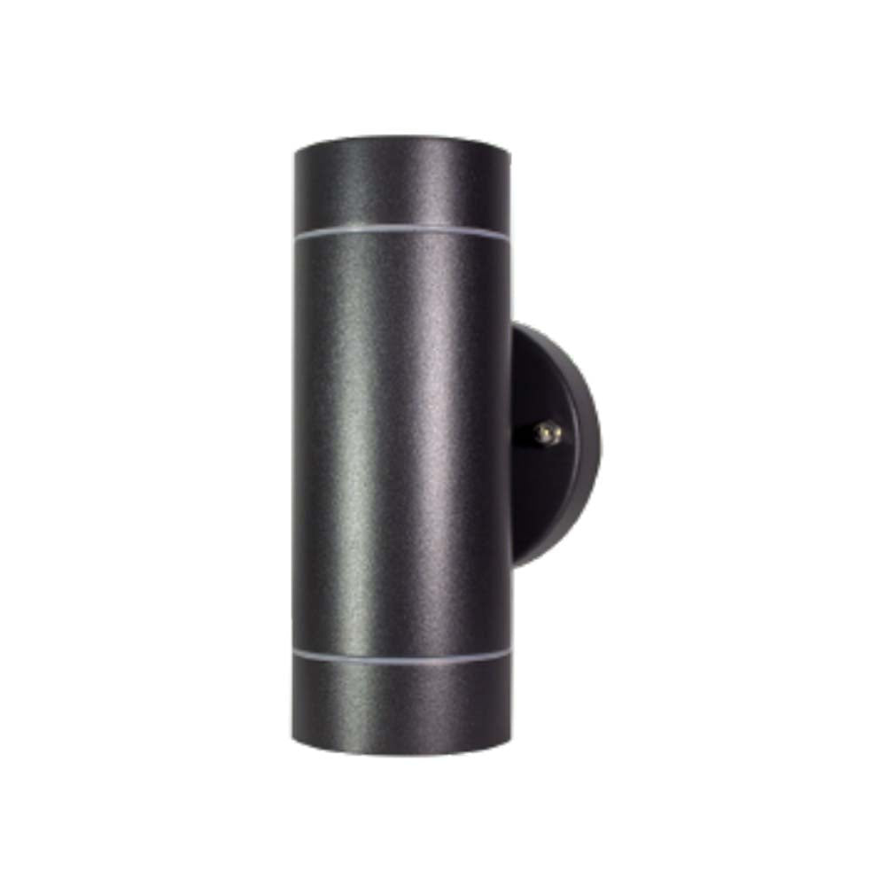 LUMINARIO CIRCULAR INCANDESC. MURO EXTERIOR CUBIERTO 127V 50-60HZ 2XGU10 NEGRO BMS-022N2