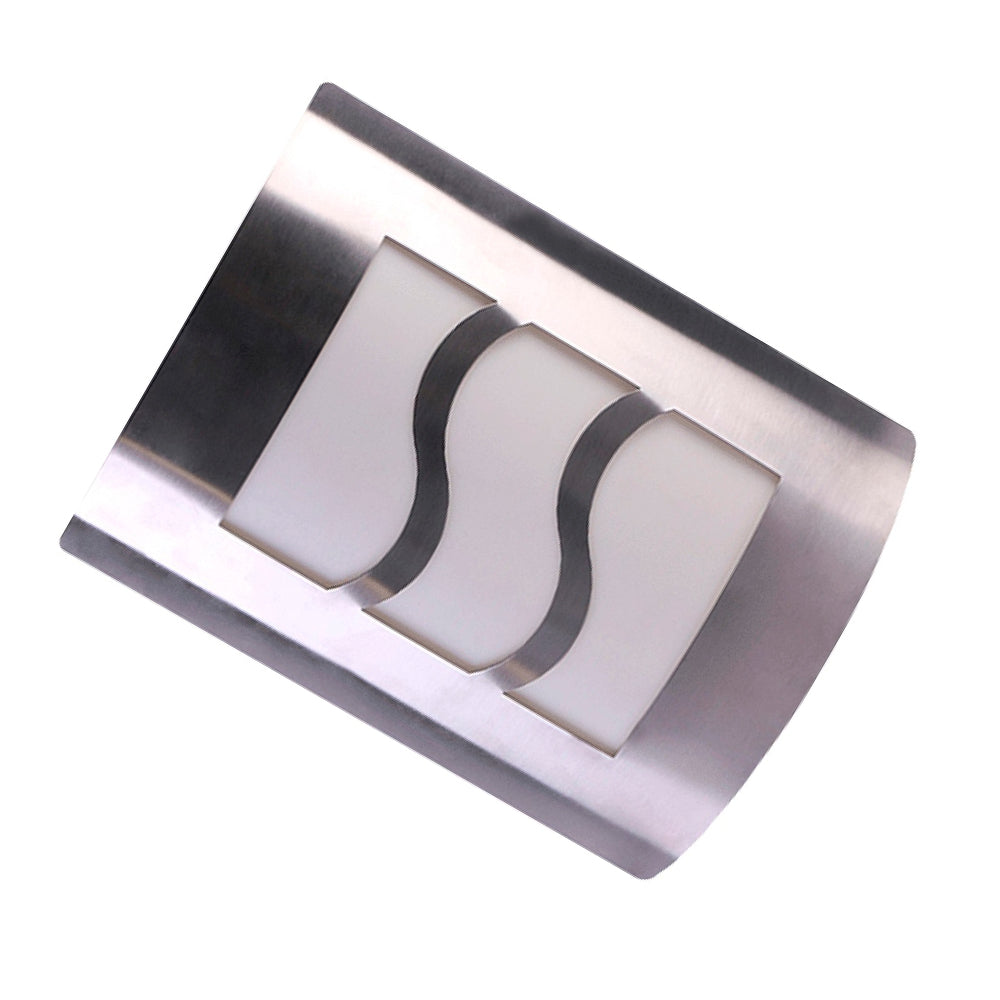LUMINARIO INCANDESC. COLOR PLATA CON ONDAS MURO EXTERIOR DESCUBIERTO 127V 50-60HZ BMS-062S2
