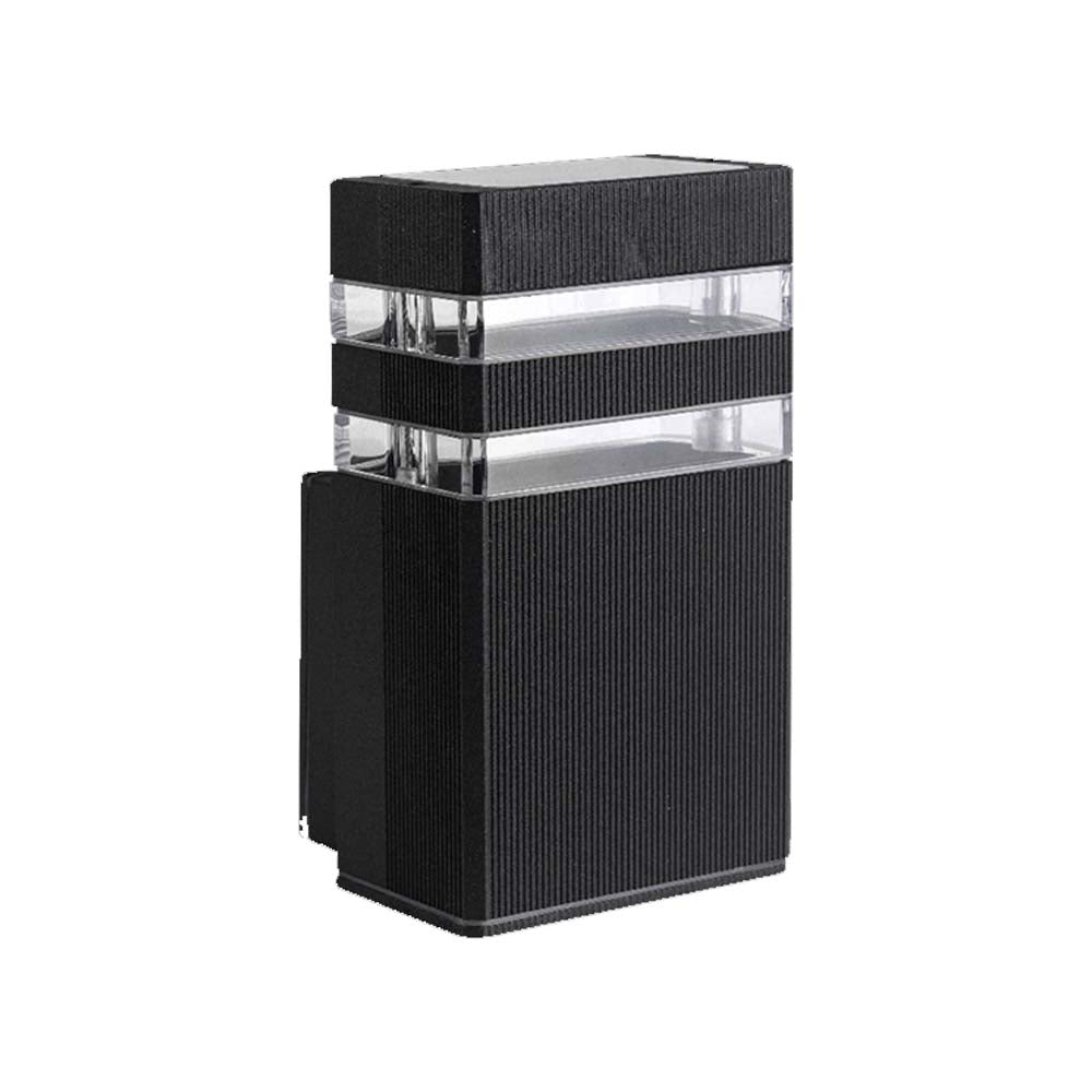 LUMINARIO RECTANGULAR INCANDESC. MURO EXTERIOR CUBIERTO 127V 50-60HZ GU10 NEGRO BMS-15N2 ***HAE 2023***
