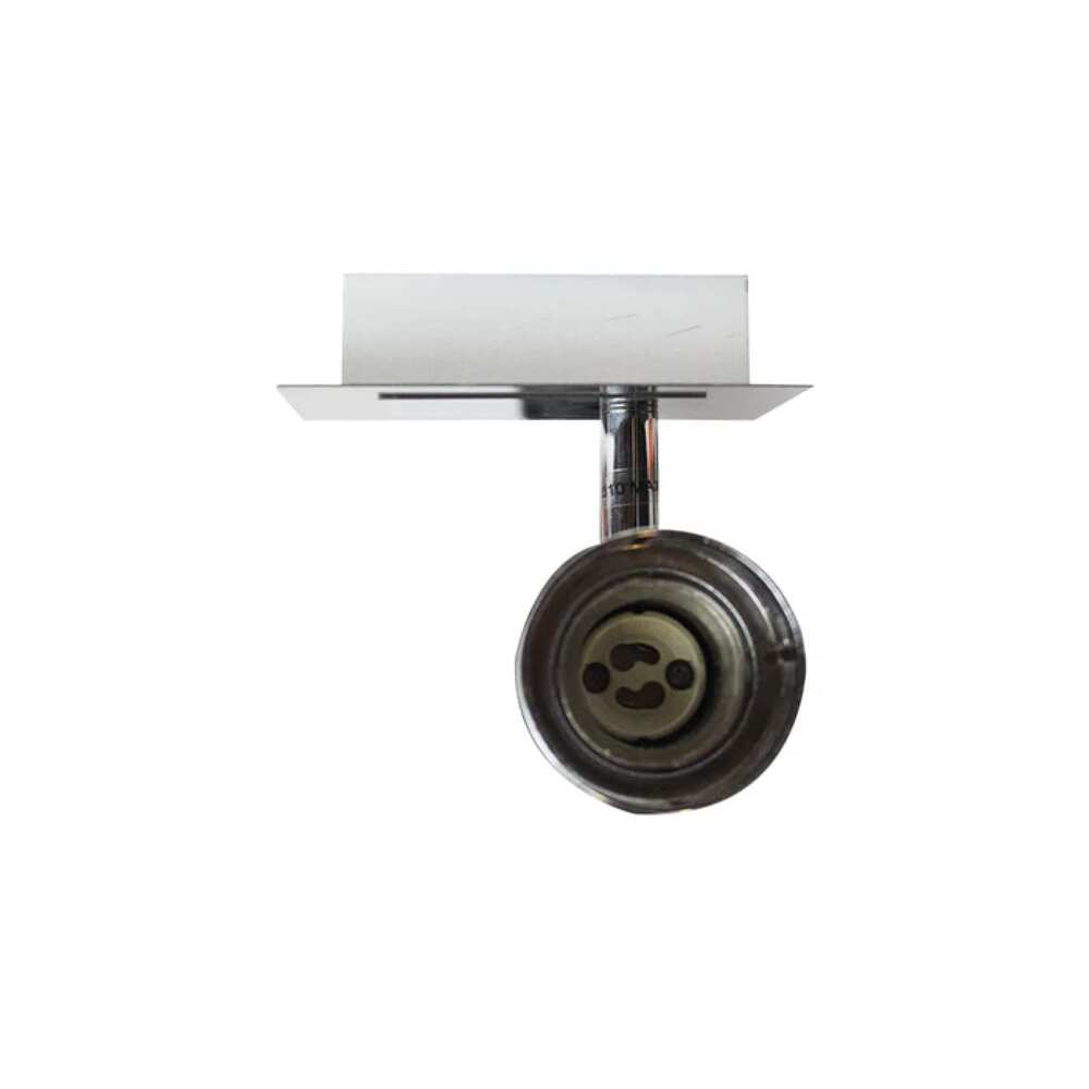 LUMINARIA METALICA BASE CUADRADA SATIN DIRIGIBLE P/1 FOCO GU10 MEDIO GIRO