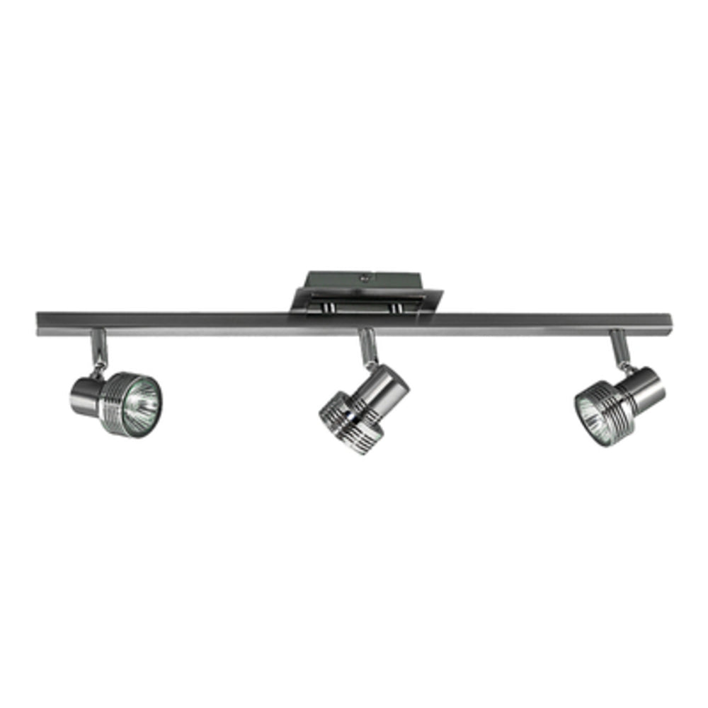 LUMINARIA METALICA BASE CUADRADA SATIN DIRIGIBLE P/3 FOCOS GU10 MEDIO GIRO