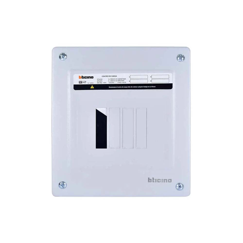 C. CARGA 4P. 60A. EMPOTRAR BTN/4ER BTN/4EN USO DOMESTICO BTICINO *** OFRECER QOD4F O QOD3F ***