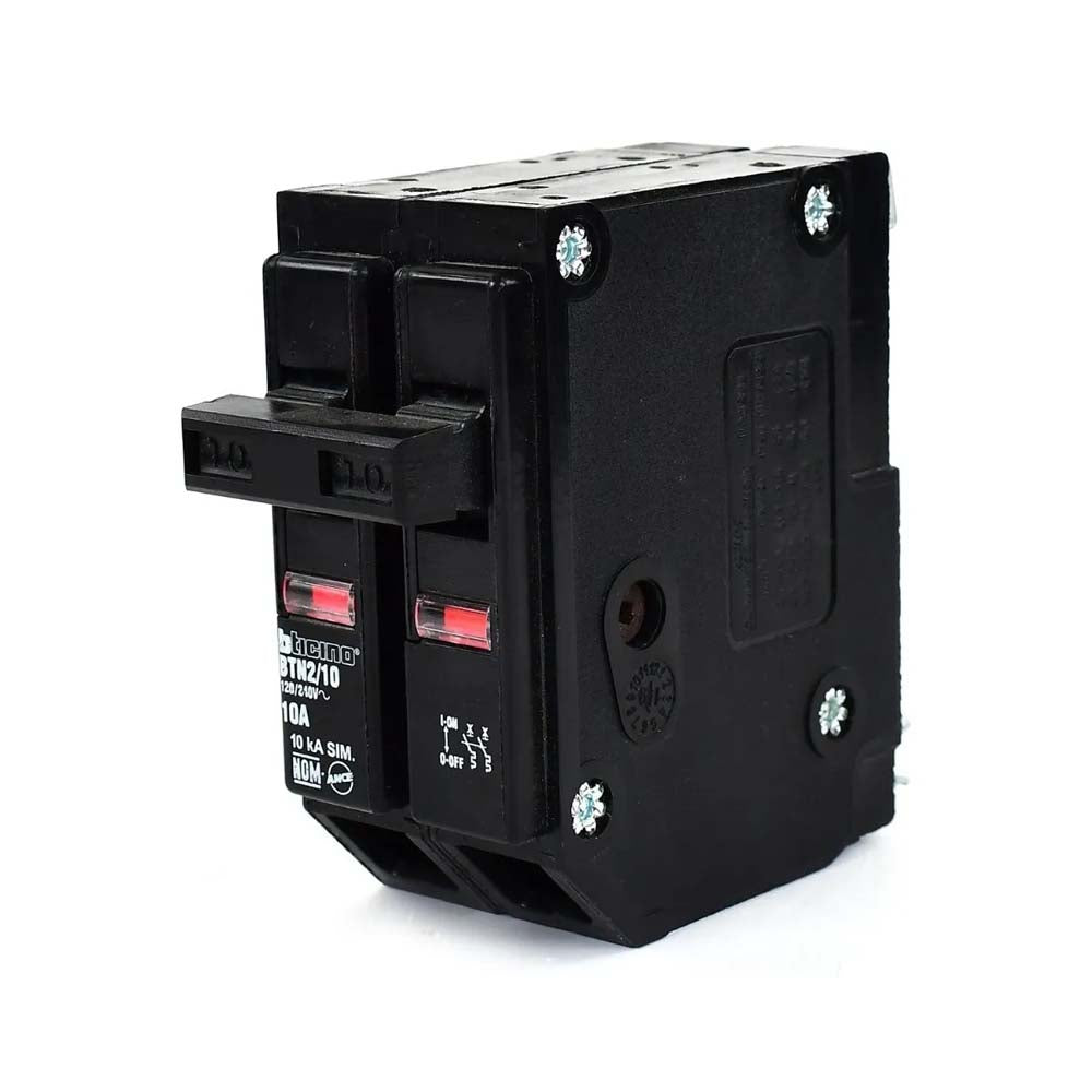 ITM 2X10A 120/240V 10KA ENCHUFABLE BTPLUG BTICINO BTN2/10 *** OFRECER QO210 ***