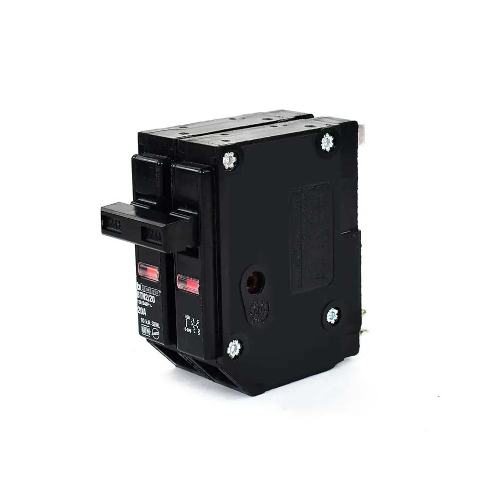 ITM 2X20A 120/240V 10KA ENCHUFABLE BTPLUG BTICINO BTN2/20 *** OFRECER QO220 O MX:D220EE ***