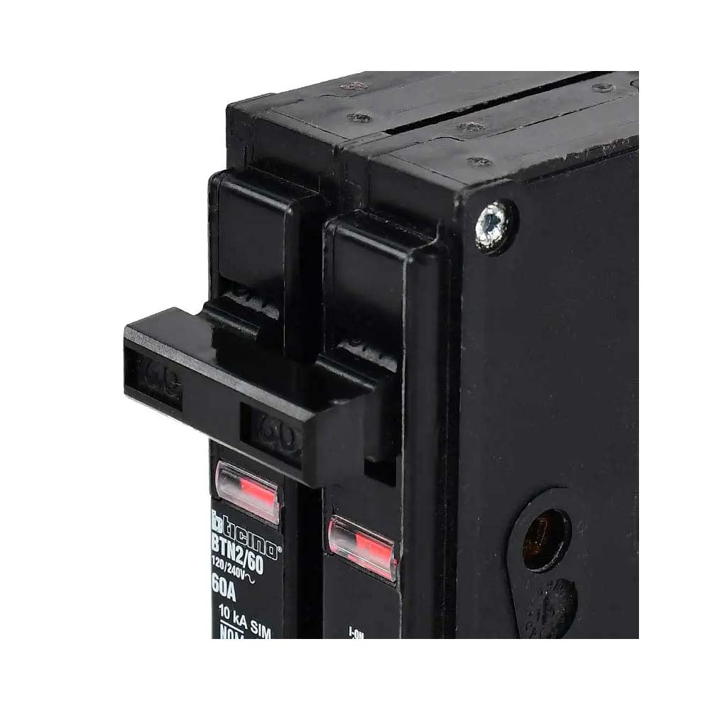 ITM 2X60A 120/240V 10KA ENCHUFABLE BTPLUG BTICINO BTN2/60 *** OFRECER QO260 O MX:D260EE ***