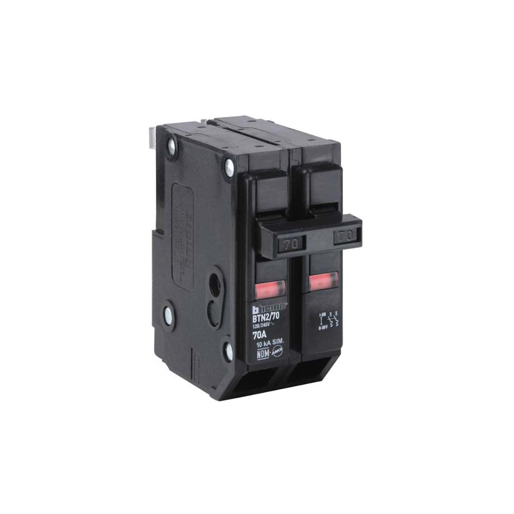 ITM 2X70A 120/240V 10KA ENCHUFABLE BTPLUG BTICINO BTN2/70 *** OFRECER QO270 ***