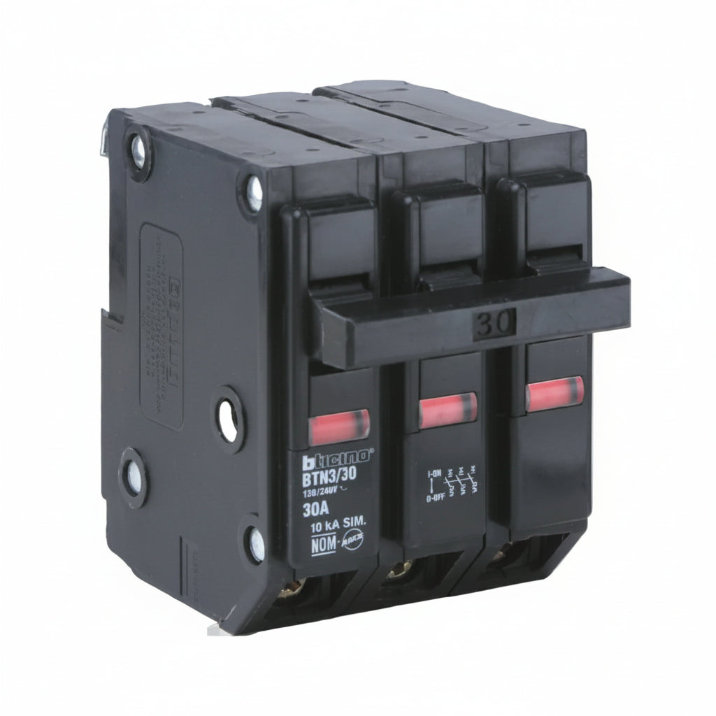 ITM 3X30A 120/240V 10KA ENCHUFABLE BTPLUG BTICINO BTN3/30 *** OFRECER QO330 ***