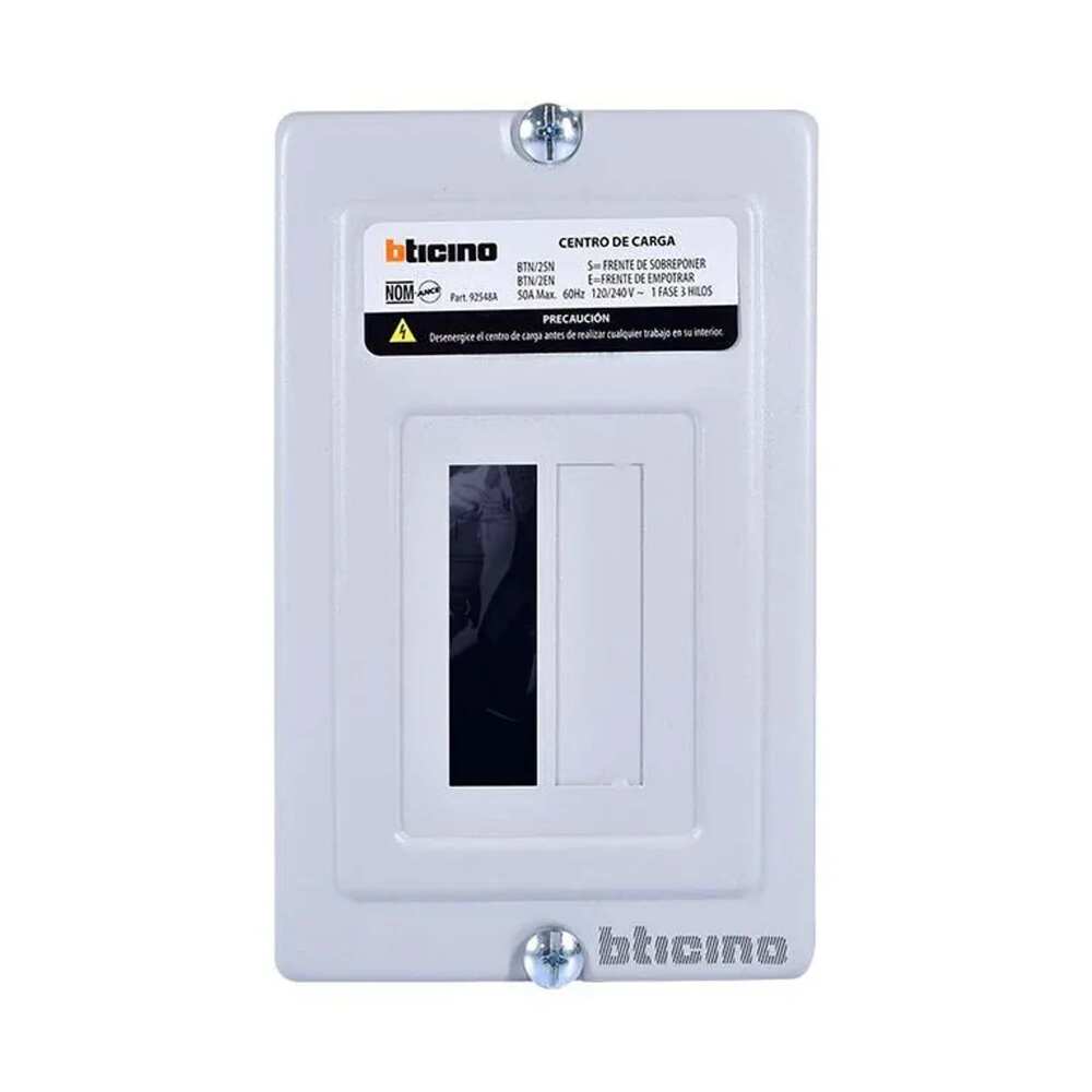 CENTRO DE CARGA 2P. 50A. SOBREPONER BTN/2SR BTN/2SN USO DOMESTICO BTICINO *** OFRECER QOD2S ***