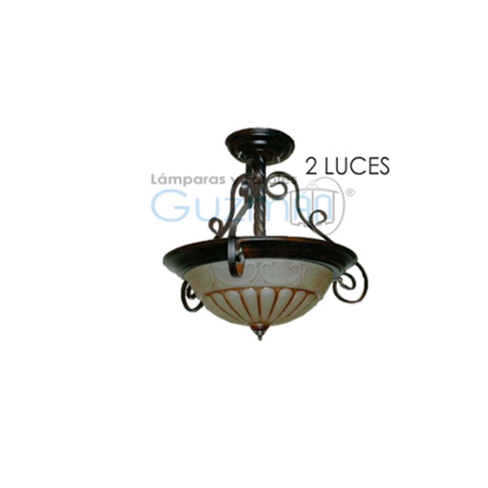 CANDIL MODELO 304 SOLERA CHINO 3 LUCES SIN FOCO RUSTICO MCA GUZMAN