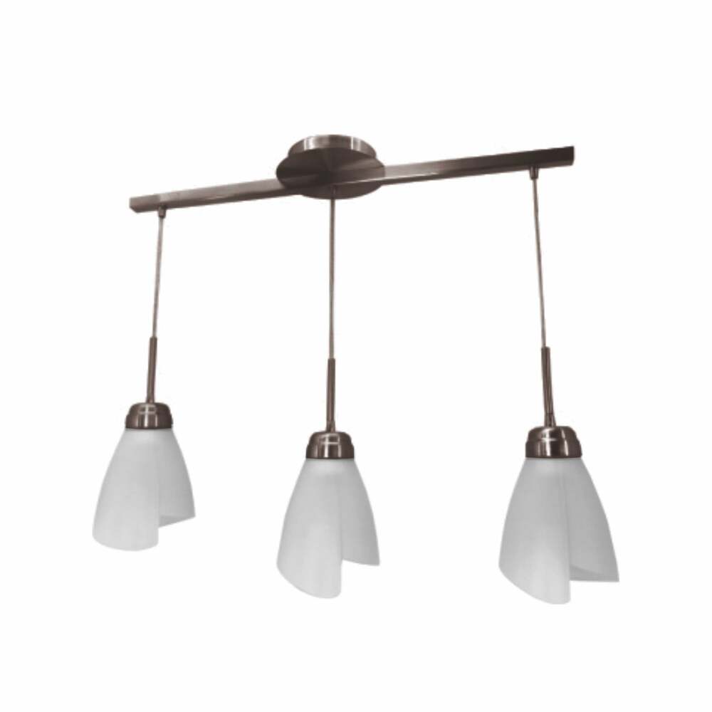 RIEL BASE CHOCOLATE 3 LUCES CON PANTALLA CORTADA BLANCO MCA GUZMAN