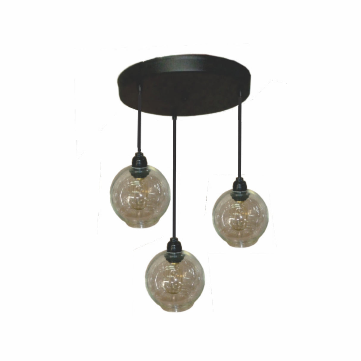 COLGANTE VINTAGE BURBUJA TRIPLE 3 LUCES SIN FOCO MCA GUZMAN