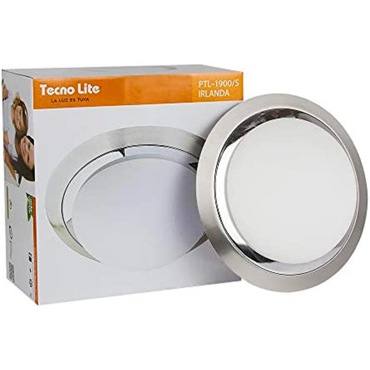 LUMINARIO DE SOBREPONER EN TECHO CROMO PULIDO C/ CRISTAL CLARO 2XE12 120W S/ FOCO MCA ALUZAR *** HA. LUMI ***