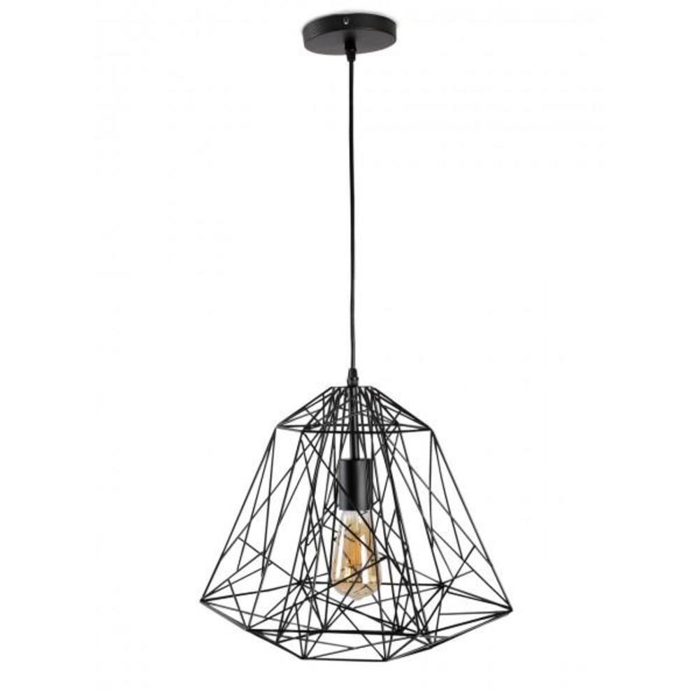 LUM SUSPENDIDO E27 40W MAX 127V NEGRO