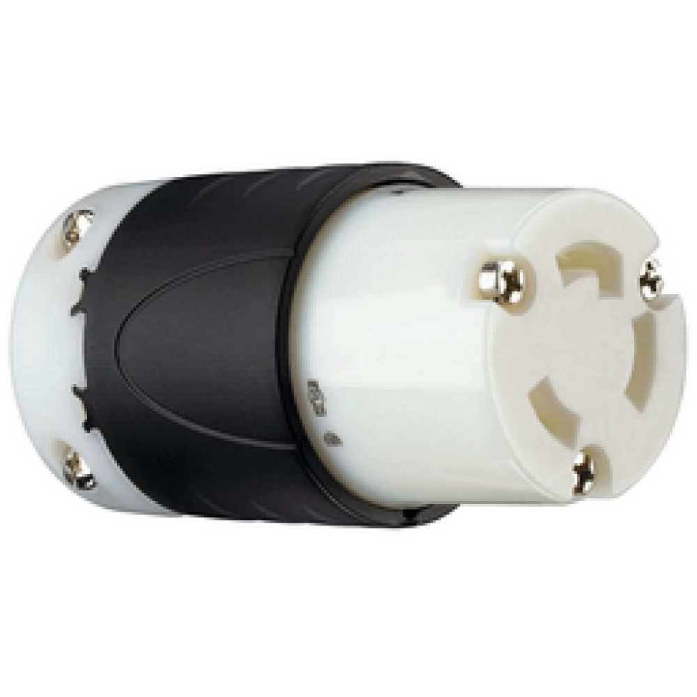 CONECTOR MEDIA VUELTA INDUSTRIAL 30A 250V 2P 3H NEMA L6-30R MCA. LEVITON *** OFRECER HBL2623 ***