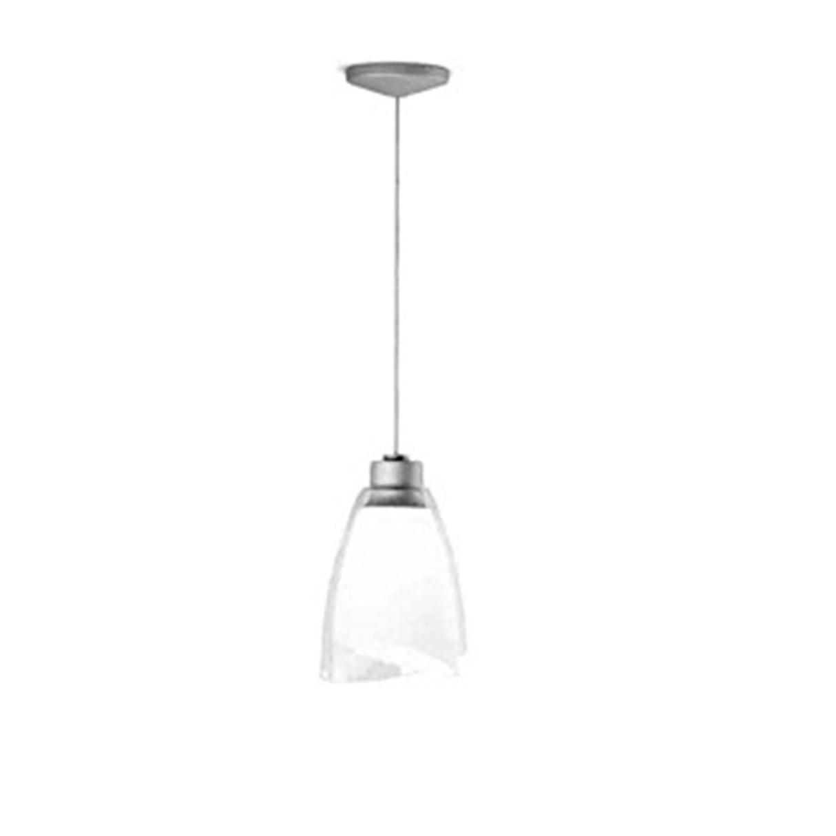 COLGANTE 1 LUZ TWINS GRIS TEXTURA CRISTAL TRANSP. Y OPALO TRIPLEX *** EXHIBIDO ***