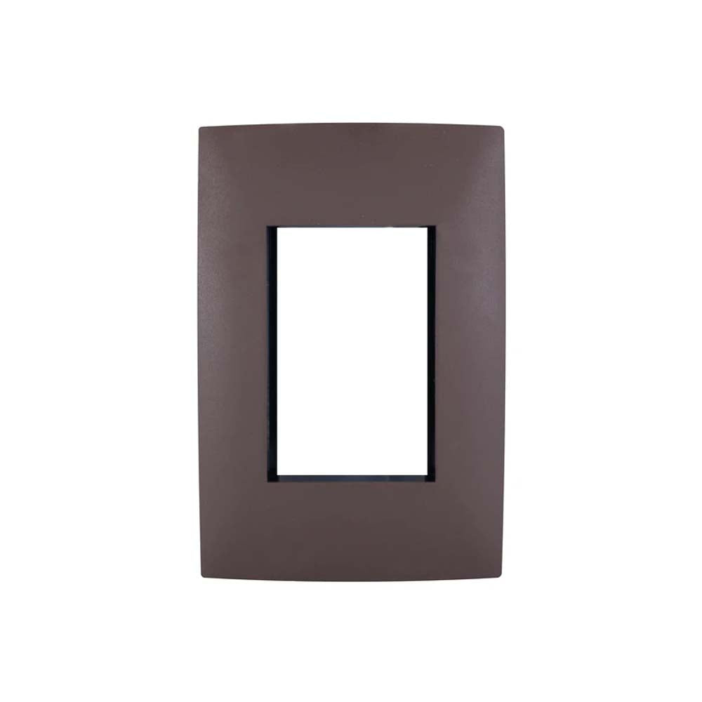 PLACA CIEN A COLOR 3 MODULOS COLOR CHOCOLATE MATE LEVITON