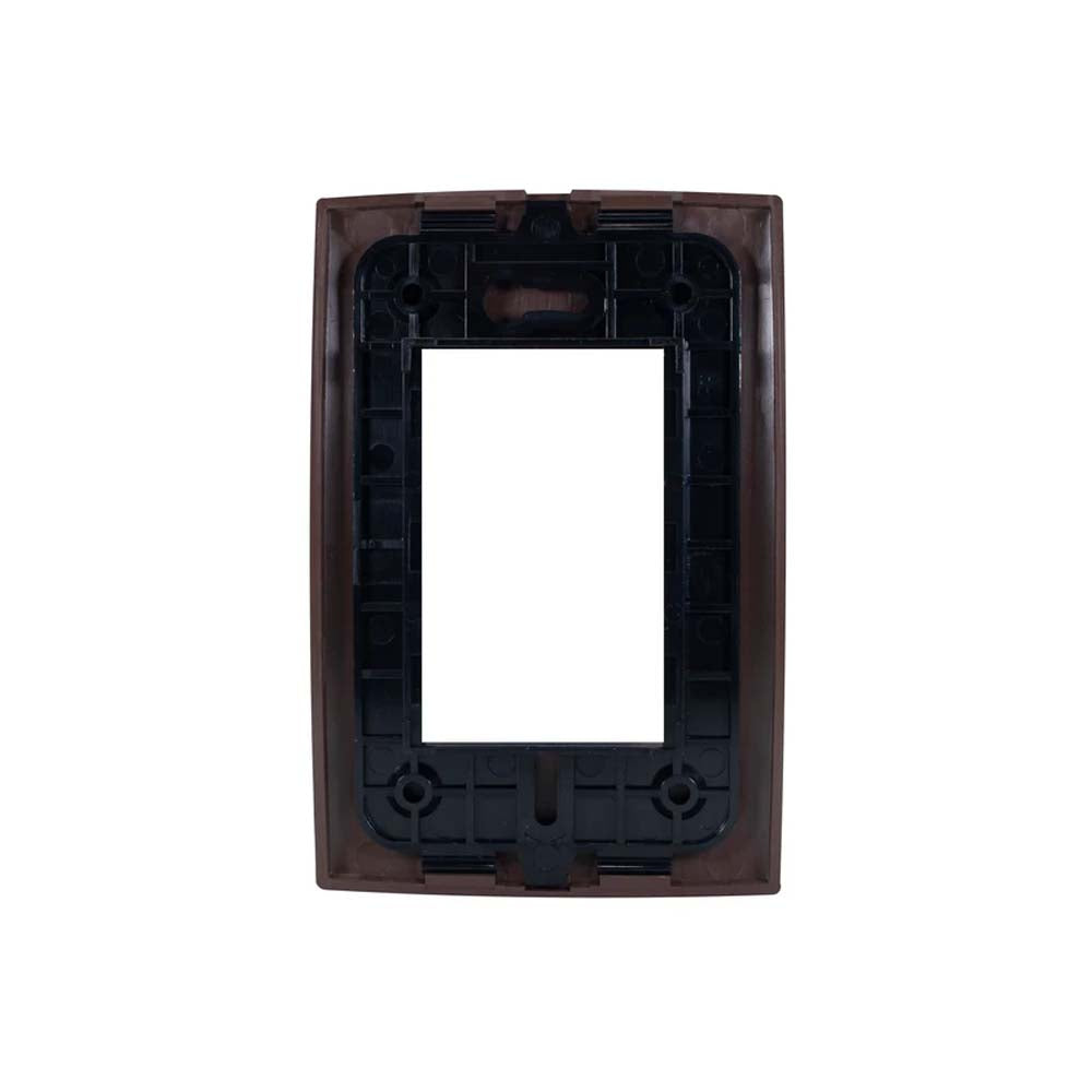 PLACA CIEN A COLOR 3 MODULOS COLOR CHOCOLATE MATE LEVITON