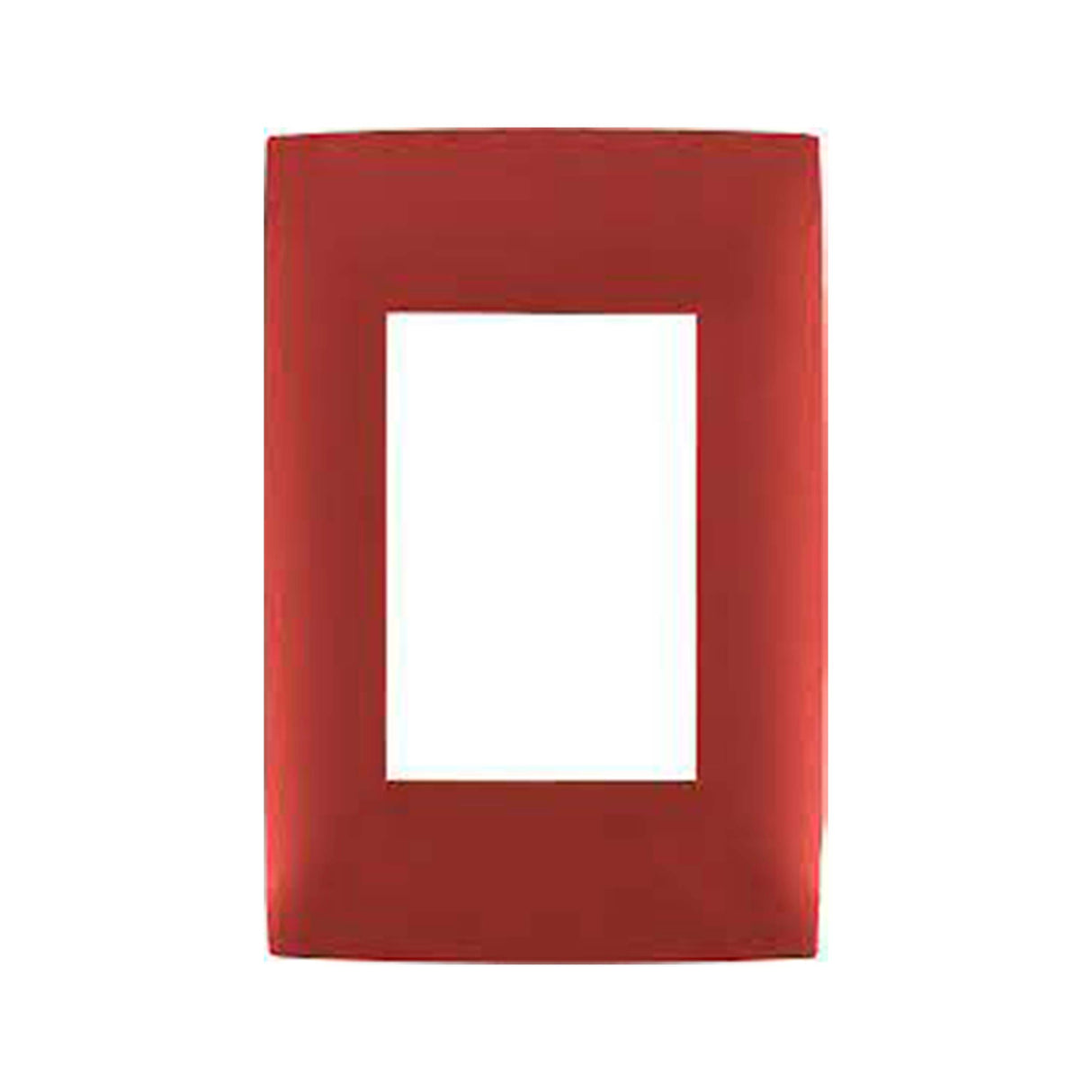 PLACA CIEN A COLOR 3 MODULOS COLOR ROJO MATE LEVITON