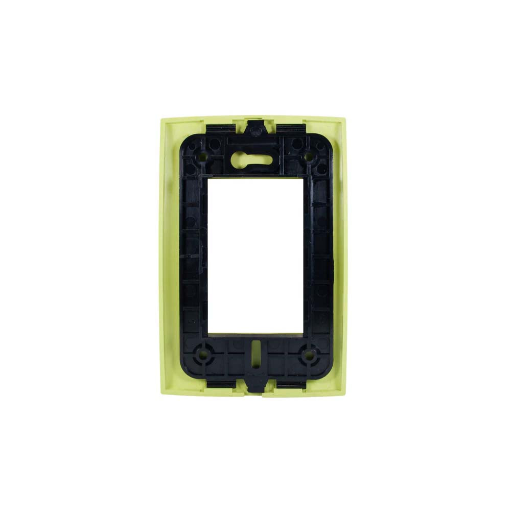 PLACA CIEN A COLOR 3 MODULOS COLOR VERDE MATE LEVITON