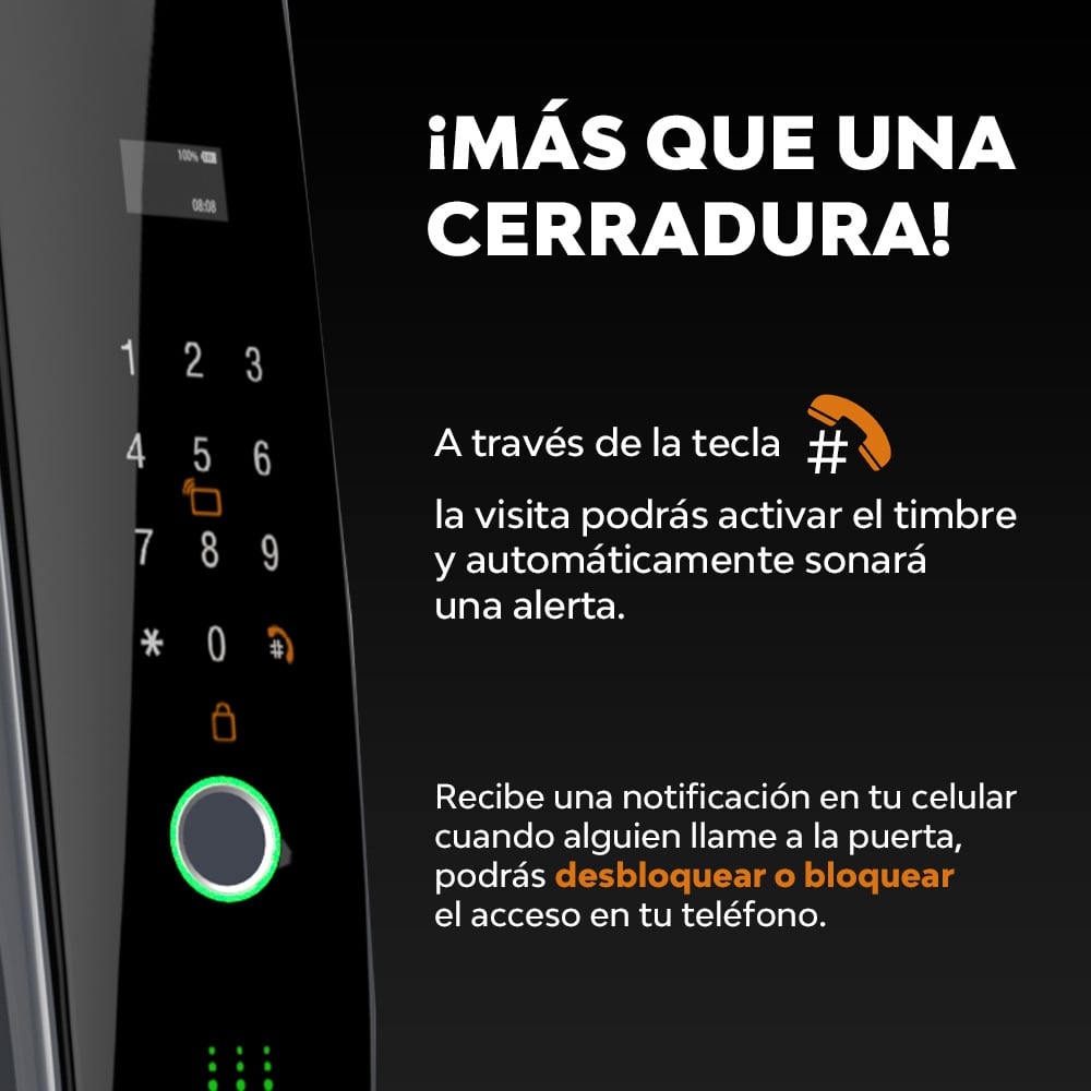 CERRADURA INTELIGENTE NEGRO