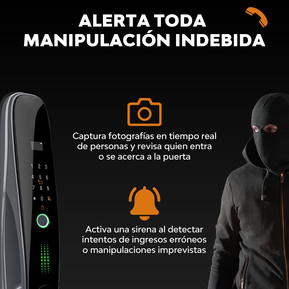 CERRADURA INTELIGENTE NEGRO