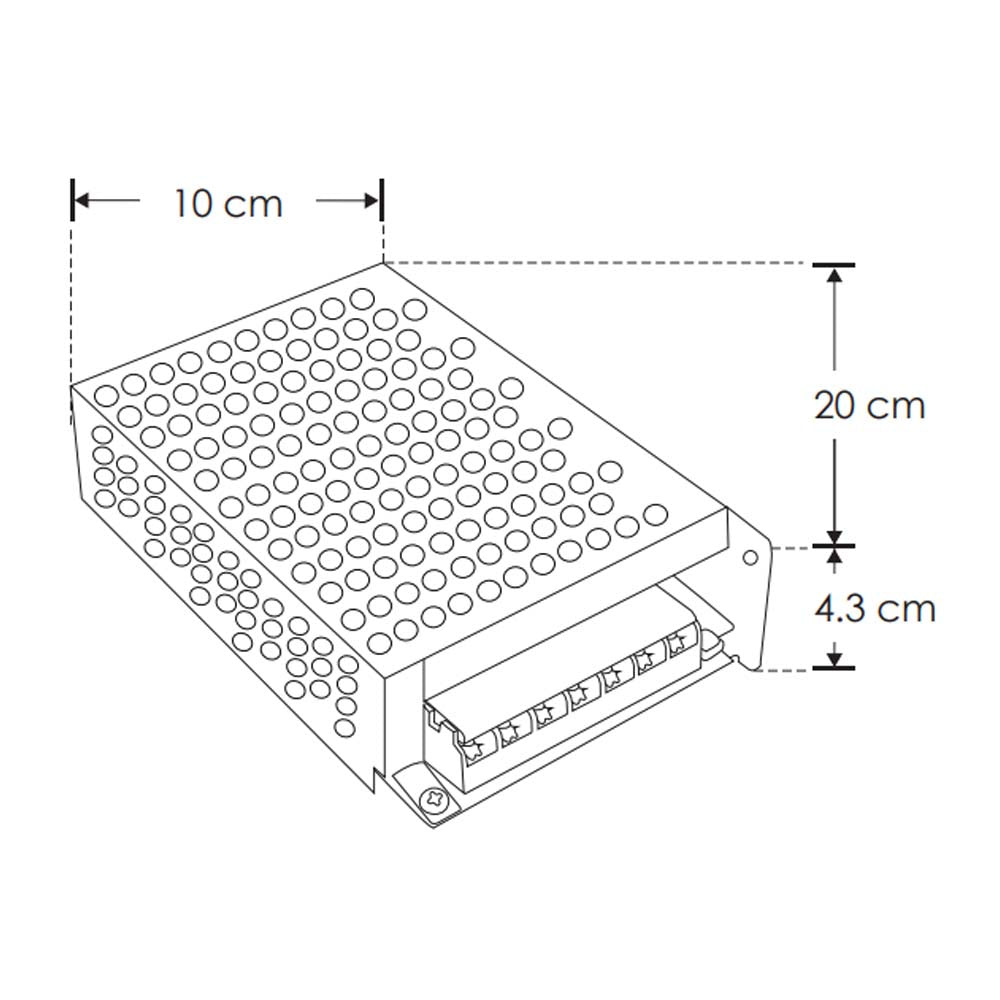 FUENTE DE PODER CONMUTADA PARA TIRA EXTRAPLANA 150W 110-220V CA IP 20