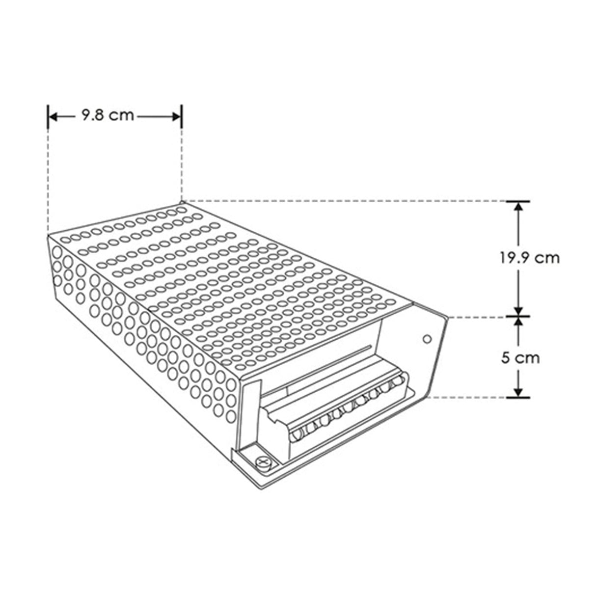 FUENTE DE ALIMENTACION CONMUTADA P/TIRA EXTRAPLANA LED 192W ENTRADA 110-220V CA SALIDA 24V CC PROTECCION IP20 ILUMILEDS