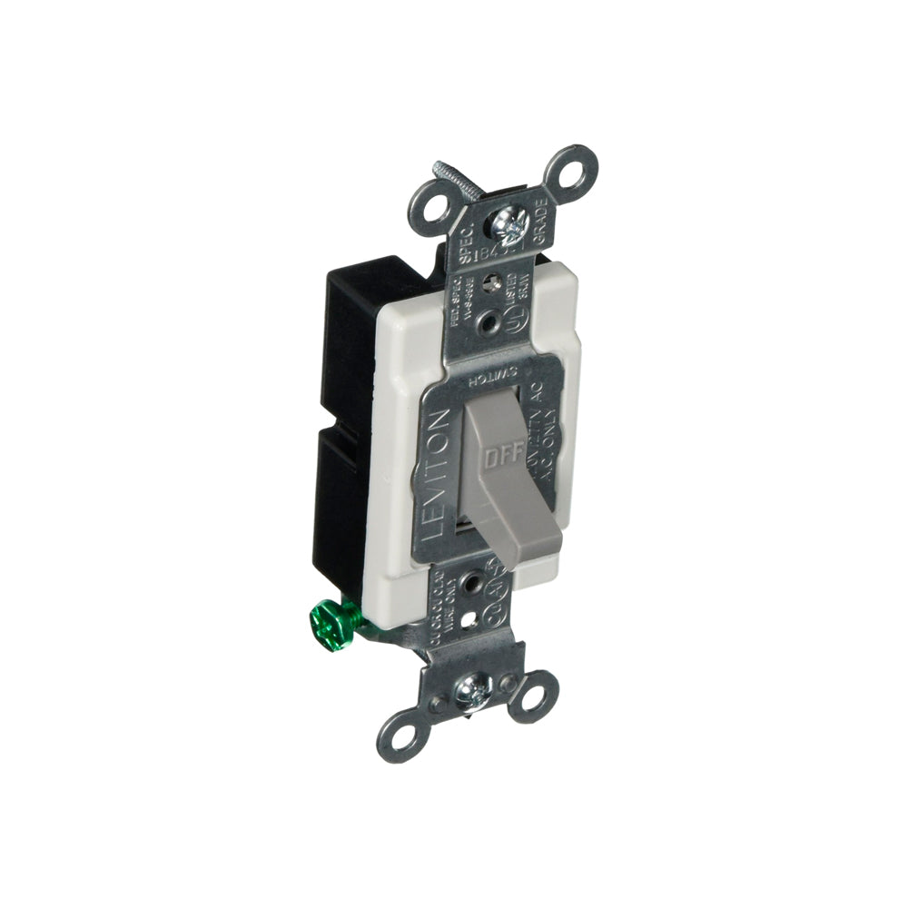 INTERRUPTOR PALANCA GRIS 1 POLO 15A. 120/277V GDO COMERCIAL