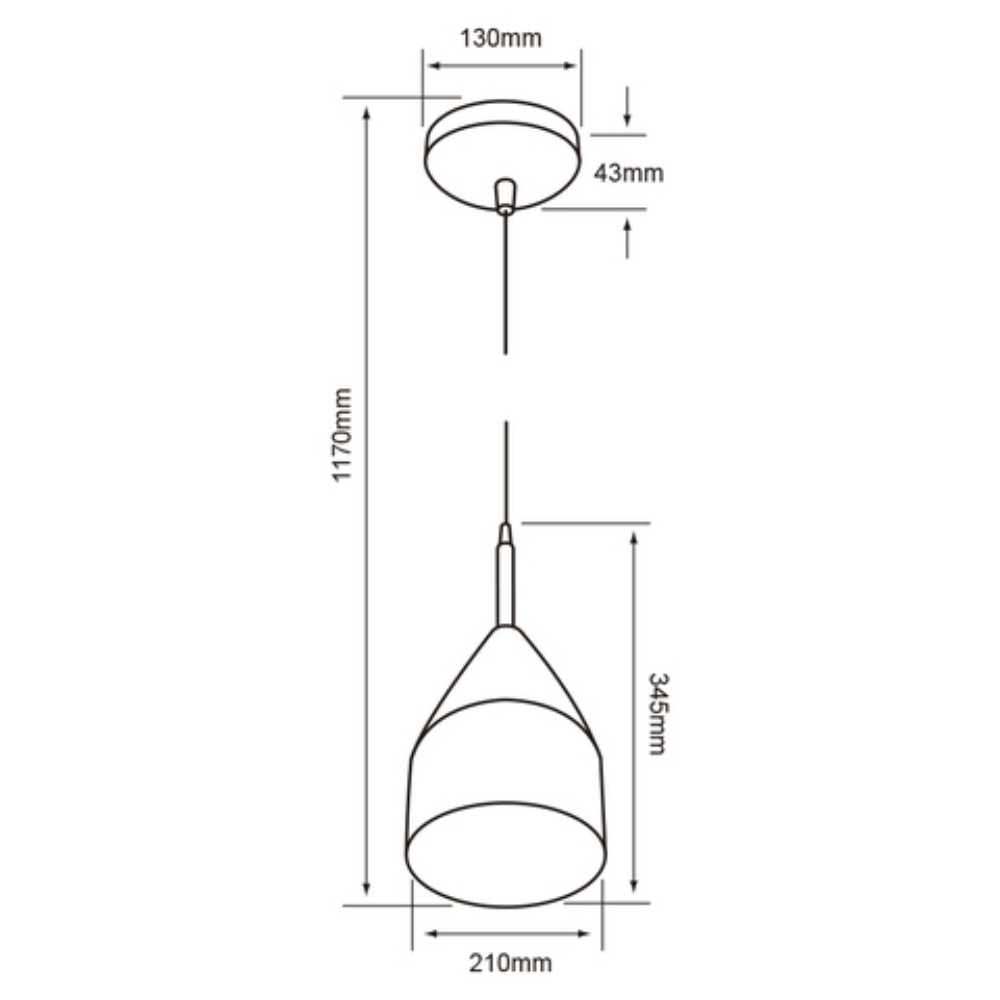 LÁMPARA DE INTERIOR PARA SUSPENDER AUVA TECNOLITE BASE E27 BLANCO