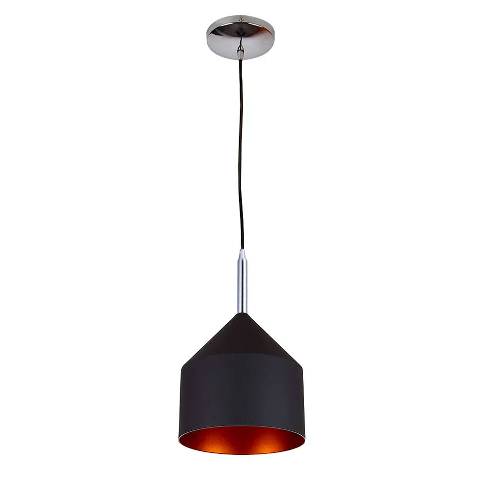 LAMPARA COLGANTE DE METAL 1.17 M DE ALTURA 1 BASE E27 MULTIVOLTAJE NO INCLUYE FOCO CTL-7432/N