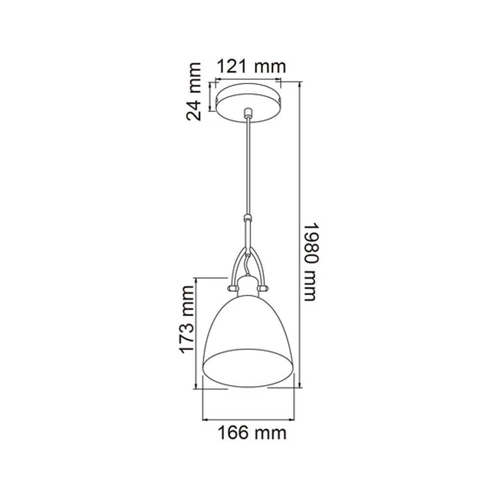 COLGANTE METÁLICO BAMBA TECNOLITE 1.98 METROS DE ALTURA POTENCIA MÁXIMA 60W BASE E27 NO INCLUYE FOCO ***TECNOLITE HAE***