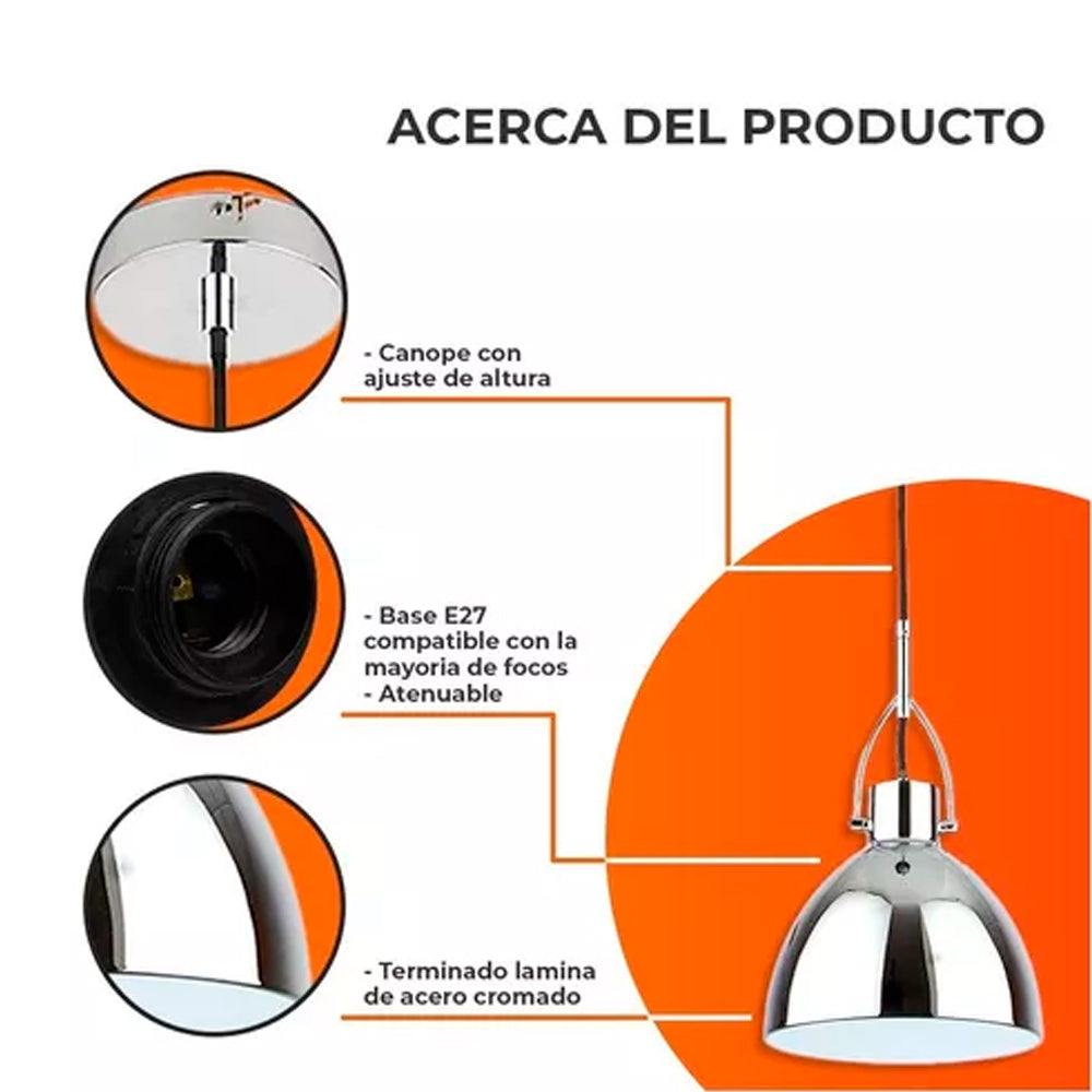 COLGANTE METÁLICO BAMBA I TECNOLITE 1.98 METROS DE ALTURA POTENCIA MÁXIMA 60W BASE E27 NO INCLUYE FOCO ***HAE2025***
