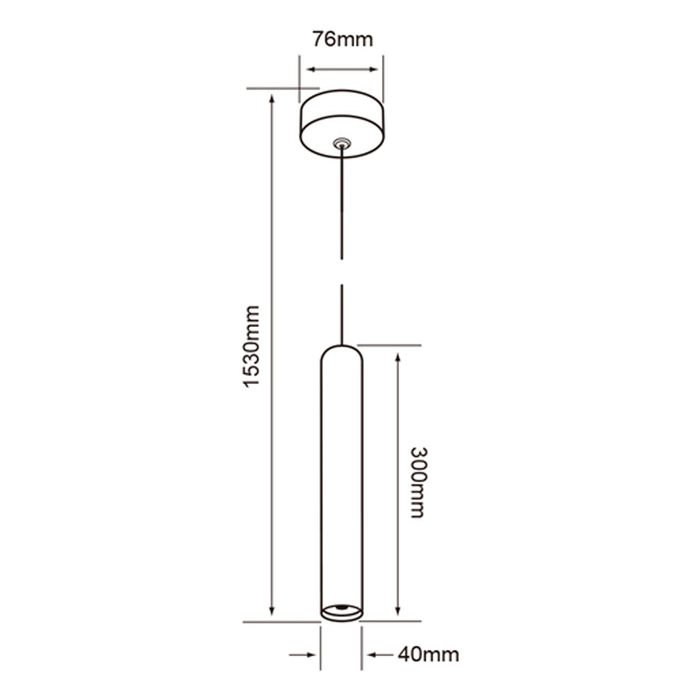 COLGANTE METÁLICO LED EPSILON TECNOLITE 1.53 METROS DE ALTURA 3W LUZ SUAVE CÁLIDA LED INTEGRADO
