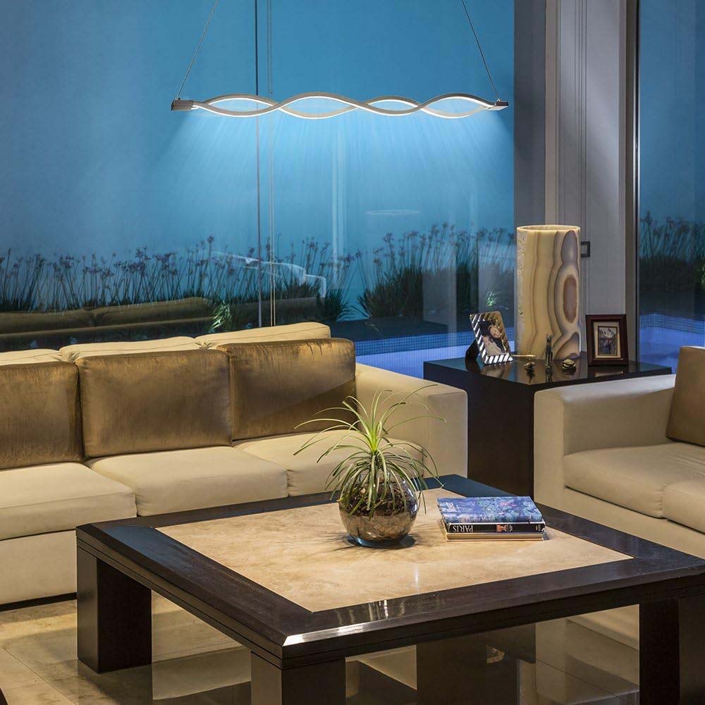 COLGANTE MODERNO LED VELORUM TECNOLITE 1.50 METROS DE ALTURA 22W LUZ SUAVE CÁLIDA LED INTEGRADO ***TECNOLITE HAE***