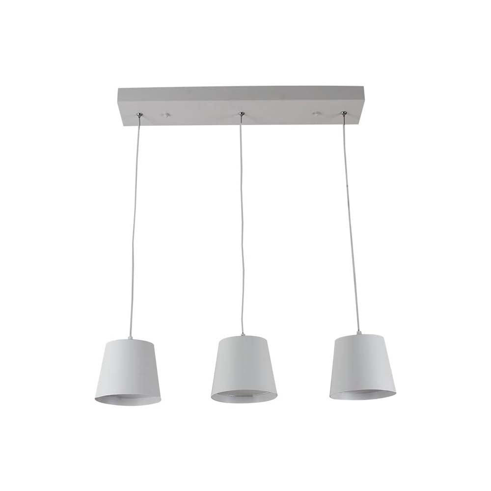 LUM. SUSP. INT. LED 5.5W/100-240V. ACERO BLANCO LAMEZIA II *** HAE ***