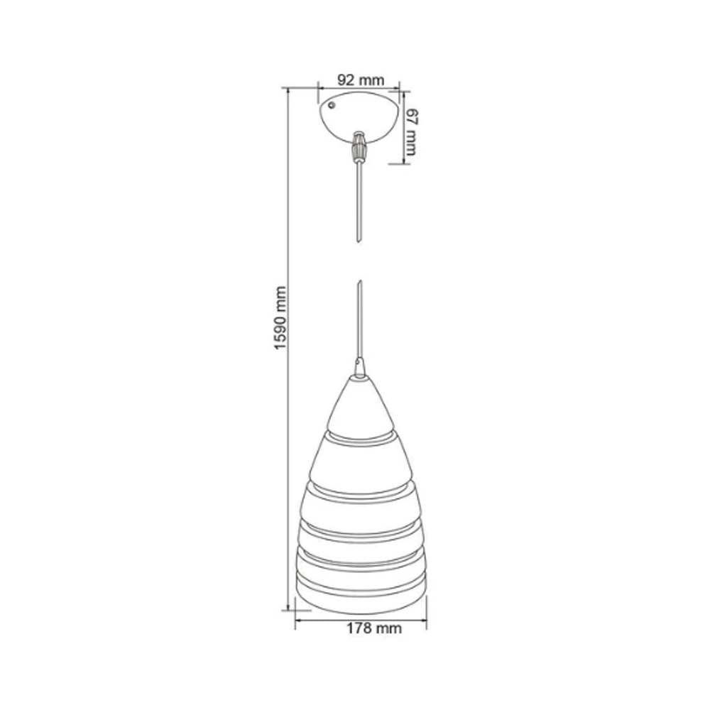 LÁMPARA DE INTERIOR PARA SUSPENDER LUINI BASE E27 ***TECNOLITE HAE***