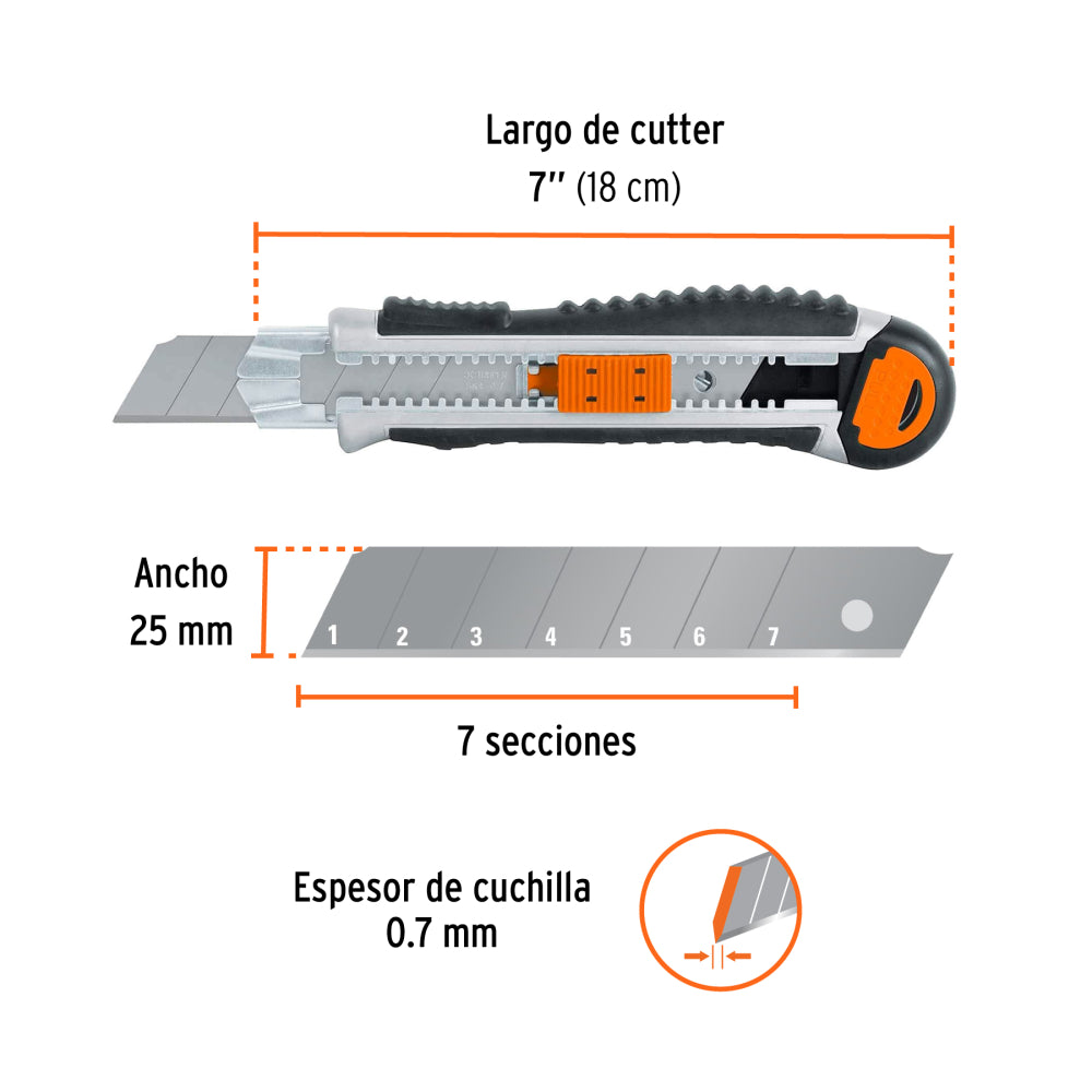 CUTTER CUCHILLA DE 25 MM REFORZADO