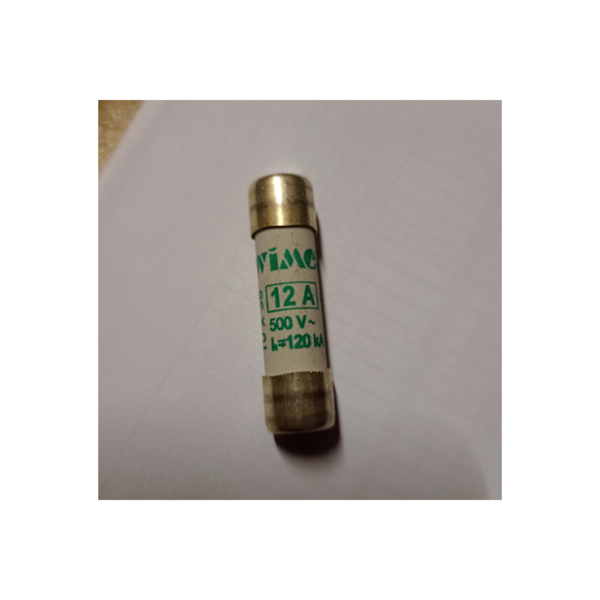 FUSIBLE CILINDRICO ACCION LENTA AM 10X38MM 12A/500V. *** OFRECER C10M12 ***